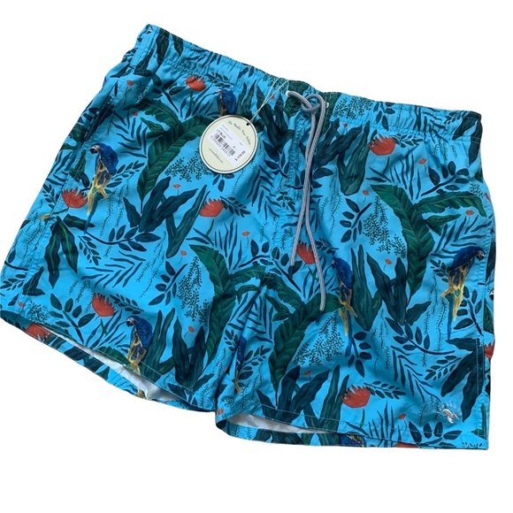 Ted Baker The World is Your Lobster Swim Shorts Men's Tropical Hawaiian Size 6 - Picture 1 of 10